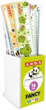 Rigla din plastic, 16 cm, Fancy, 24 buc/display, Arda
