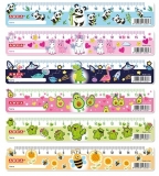 Rigla din plastic, 16 cm, Fancy, diverse culori, Arda