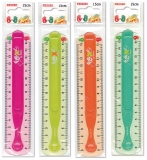 Rigla flexibila, 15 cm, stanga si dreapta, Arda, diverse culori