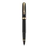 Roller Diplomat Excellence A2, corp metalic lacuit negru, accesorii aurii