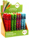 Roller gel cu rescriere, 0.5 mm, albastru, Pixi, Happy Color, diverse modele, 40 buc/set