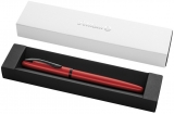 Roller Jazz Noble Elegance Red, 1 rezerva roller Pelikan 338 inclusa, cerneala albastra corectabila, varf M, in cutie pentru cadou