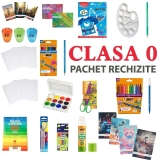 Set rechizite scolare elevi, pachet pentru clasa 0, format din 48 piese