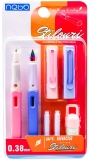 Stilouri cu cerneala termosensibila + rezerve, 2 buc/blister, roz/violet, Nebo
