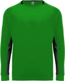 Tricou copii, cu maneca lunga, Porto, verde tei-negru, marime: 12 ani - 44cm/58cm, Roly