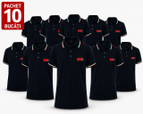 Pachet 10 tricouri polo, personalizare inclusa, JRC Aosta, Barbati, marimi la alegere, navy