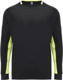 Tricou copii, cu maneca lunga, Porto, fluorescent, negru-galben, Roly