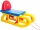 Sanie plastic cu spatar Burak Toys, 70x35x47cm, multicolor