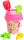 Set Nisip 4 cu desene, galetusa + accesorii, diverse culori, Burak Toys