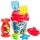 Set Nisip 8 cu desene, galetusa + accesorii, diverse culori, Burak Toys