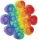 Jucarie senzoriala antistres Pop it Now and Flip it, 13 cm, model Floare multicolora