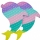 Jucarie senzoriala antistres Pop it Now and Flip it, Push Bubble, 30 cm, XXL, model Delfin Dublu multicolor 
