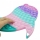 Jucarie senzoriala antistres Pop it Now and Flip it, Push Bubble, 30 cm, XXL, model Delfin Dublu multicolor 
