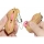 Jucarie senzoriala antistres in forma de Aluna, Peanut Fidget Toy, crem 