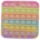 Jucarie senzoriala antistres Pop it Now and Flip it, 13 cm, model Patrat Fosforescent multicolor 