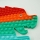 Jucarie senzoriala antistres Pop it Now and Flip it, 40 cm, model Dragon multicolor