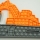 Jucarie senzoriala antistres Pop it Now and Flip it, 41 x 26 cm, model Excavator Model 2 multicolor