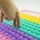 Jucarie senzoriala antistres Pop it Now and Flip it, 29 cm, model Bufnita multicolora