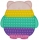 Jucarie senzoriala antistres Pop it Now and Flip it, 29 cm, model Bufnita multicolora