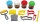 Set galetusa cu 4 borcanase plastilina 56 gr cu accesorii modelat Cars As Toys