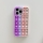 Husa de protectie Pop it now compatibila cu IPhone 13, roz/mov/crem 