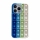 Husa de protectie Pop it now compatibila cu IPhone 13 PRO, albastru/verde/alb 