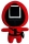 Jucarie de plus Flippy, Squid Game, 23 cm, patrat, rosu