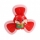 Jucarie Spinner pentru copii, cu ventuza, 3 laturi, Spinimals Premium Vulpe, culoare rosu 