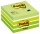 Notite adezive verde pastel cub Post-It 76 mm x 76 mm 450 file/bloc 3M