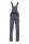 Pantalon cu pieptar, pentru femei, gri inchis / negru / rosu, Highline, Rock Safety