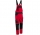 Pantalon cu pieptar, rosu / negru, Comfort, Rock Safety 