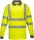 Tricou polo cu maneci lungi Hi-Vis, galben, regular, Cotton Comfort, Portwest