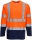 Tricou cu maneci lungi Hi-Vis, doua tonuri, portocaliu/navy, regular, Cotton Comfort, Portwest