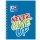 Caiet Oxford Never Give Up, A4, 80 file, coperta soft touch, spira dubla, diverse culori, patratele