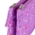 Penar Oxford 2 Zip Floral, tip etui dublu, 2 fermoare, culoare mov inchis