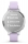 Ceas Garmin Lily 2 Active, display AMOLED, dimensiune afisaj 25,4 mm x 21,3 mm, rezolutie afisaj 240 x 201 pixeli, memorie 8GB, autonomie pana la 9 zile, rezistanta la apa pana la 5 ATM, greutate: 24,4g, ramă Argintiu, şi curea Purple Jasmine din silicon