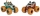Set 2 masinute Monster Mutt Rottweiler si Scaooby Doo Color Change Monster Jam Spin Master