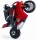 Motocicleta cu telecomanda RC Ducati Upriser pe o roata in viteza Spin Master