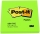 Notite adezive verzi neon Post-It  76 mm x 76 mm 100 file/bloc 3M