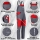 Pantaloni pieptar EOS Stretch Stenso, rosu/gri inchis