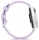 Ceas Garmin Lily 2 Active, display AMOLED, dimensiune afisaj 25,4 mm x 21,3 mm, rezolutie afisaj 240 x 201 pixeli, memorie 8GB, autonomie pana la 9 zile, rezistanta la apa pana la 5 ATM, greutate: 24,4g, ramă Argintiu, şi curea Purple Jasmine din silicon