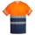 Tricou tehnic Hi-Vis Tauri, pentru barbati, Bleumarin/Portocaliu Fluorescent, Roly