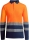 Tricou polo tehnic cu maneca lunga Hi-Vis Atrio L/S, pentru barbati, Bleumarin/Portocaliu Fluorescent, Roly