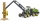 Jucarie Tractor forestier John Deere 1270G cu 1 bustean Bruder
