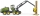 Jucarie Tractor forestier John Deere 1270G cu 1 bustean Bruder