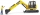 Set de joaca Mini Excavator CAT cu muncitor Bruder