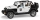 Jucarie Jeep Wrangler Unlimited Rubicon de politie cu sirena si figurina Bruder 