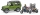 Jucarie Masina de teren Land Rover Defender cu remorca si motocicleta Ducati Bruder