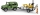 Set de joaca Masina de teren Land Rover Defender cu Remorca si Micro Excavator JCB cu muncitor Bruder