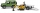 Set de joaca Masina de teren Land Rover Defender cu Remorca si Micro Excavator JCB cu muncitor Bruder